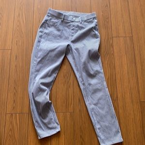 Uniqlo Navy and White Striped Jeggings